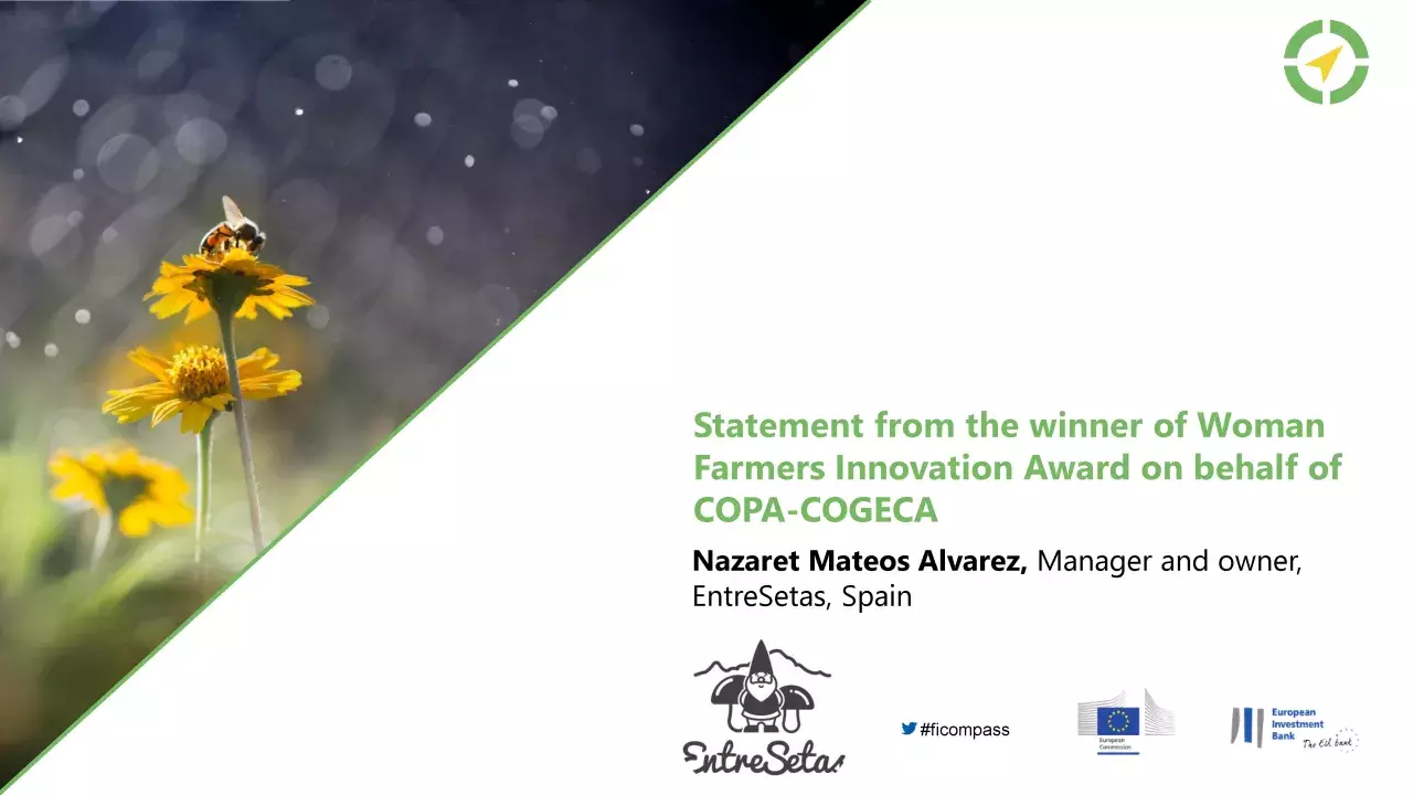 Statement from the winner of Women Farmers Innovation Award on behalf of COPA-COGECA