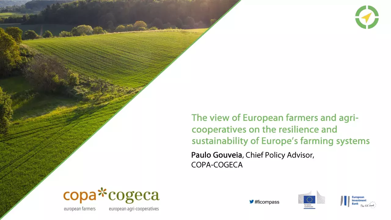 The view of European farmers and agri-cooperatives on the resilience and sustainability of Europe’s farming systems