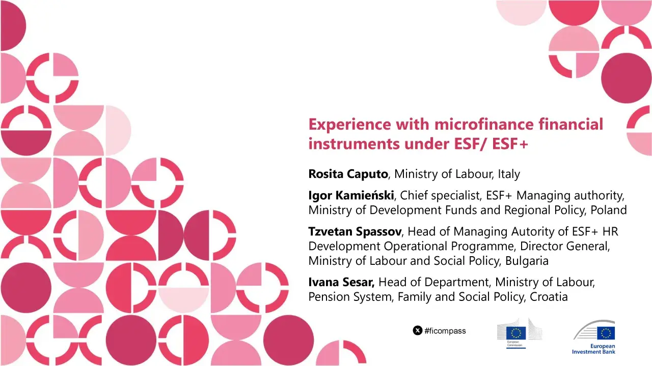 Experience with microfinance financial instruments under ESF/ ESF+