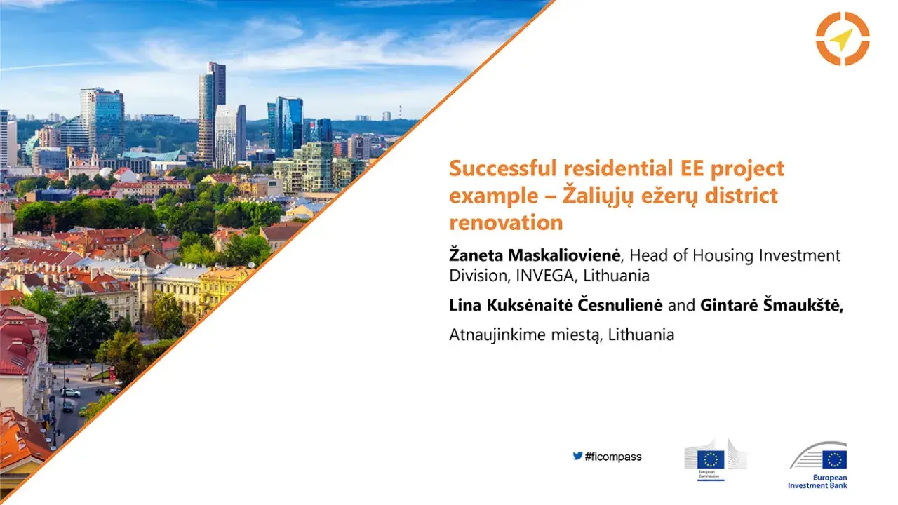 Successful residential EE project example – Žaliųjų ežerų district renovation