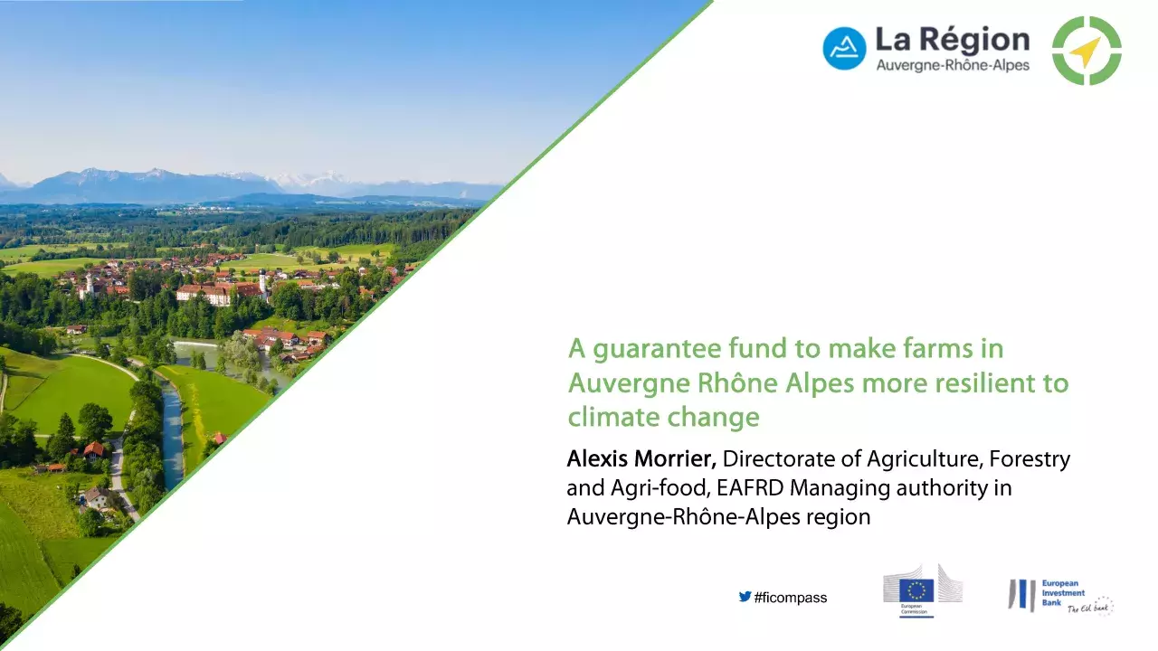 A guarantee fund to make farms in Auvergne Rhône Alpes more resilient to climate change