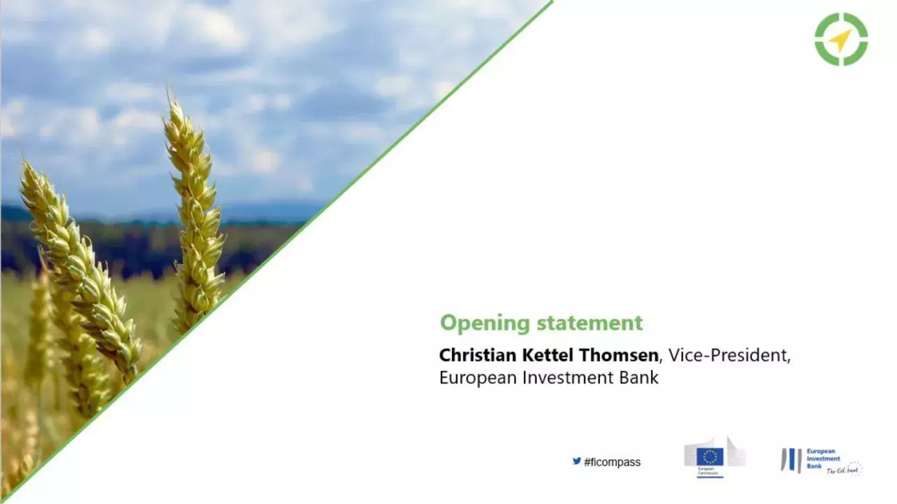 Opening statement from the European Investment Bank
