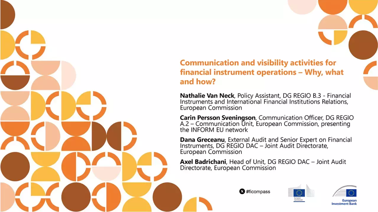 Communication and visibility activities for financial instrument operations – Why, what and how?