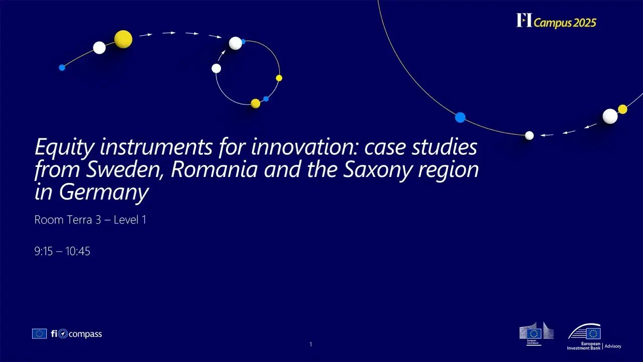Equity instruments for innovation: case studies from Sweden, Romania and the Saxony region in Germany