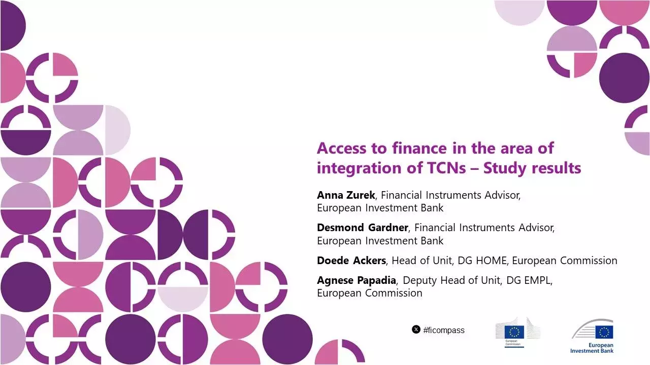 Access to finance in the area of integration of TCNs – Study results