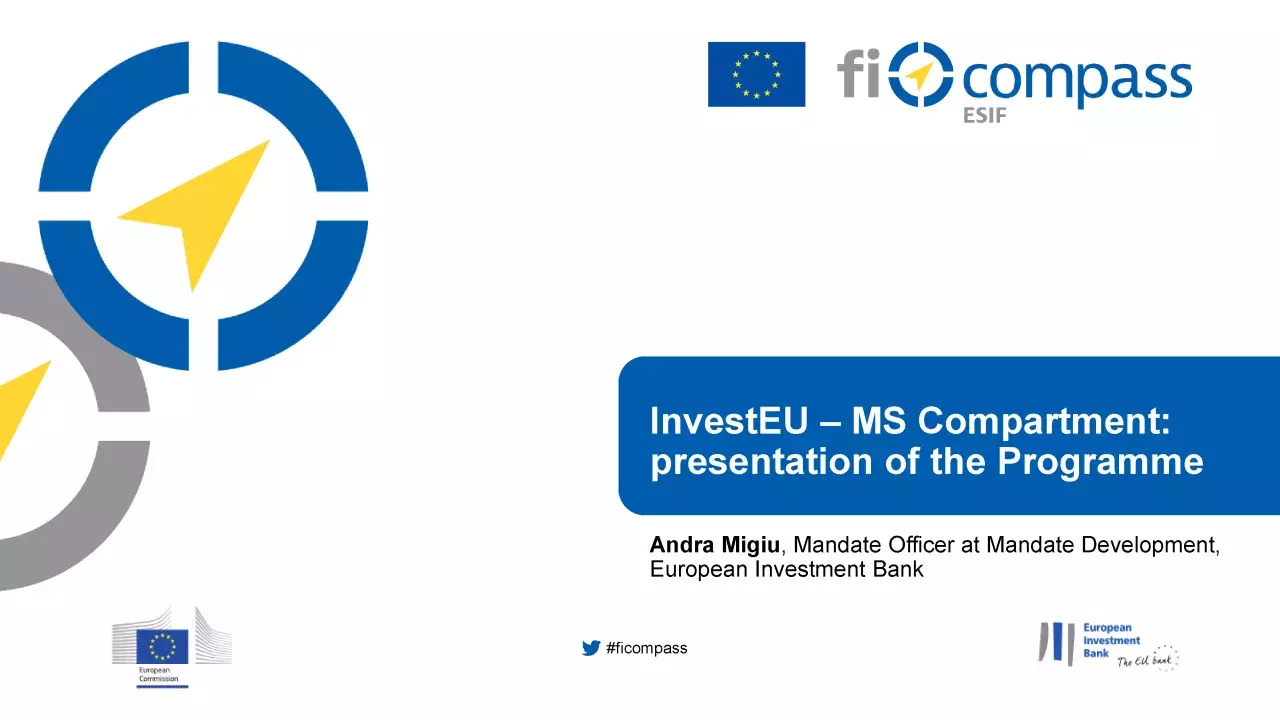 InvestEU – MS Compartment: presentation of the Programme