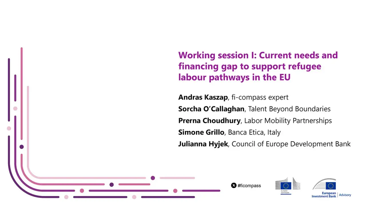 Working session I: Current needs and financing gap to support refugee labour pathways in the EU