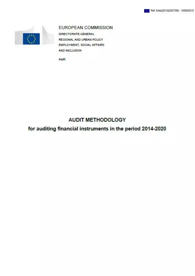Audit methodology for auditing financial instruments in the period 2014-2020 Audit methodology for auditing financial instruments in the period 2014-2020