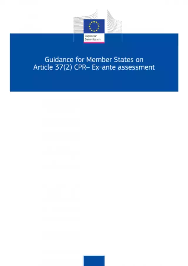 Guidance for Member States on Article 37(2) CPR– Ex-ante assessment