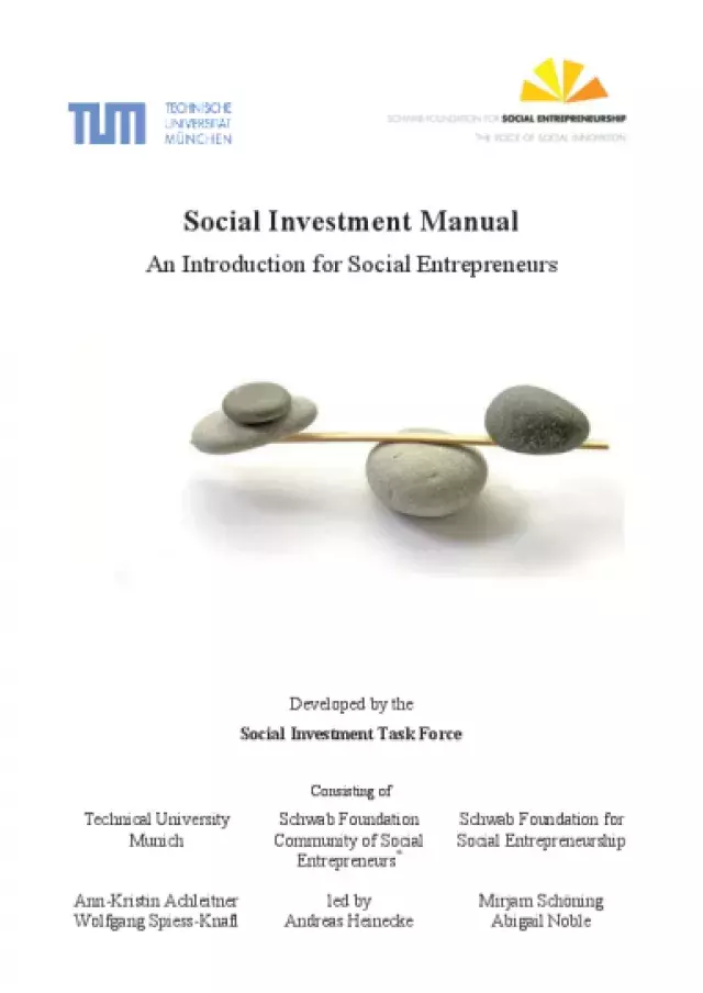 Social investment manual  - An introduction for social entreprises