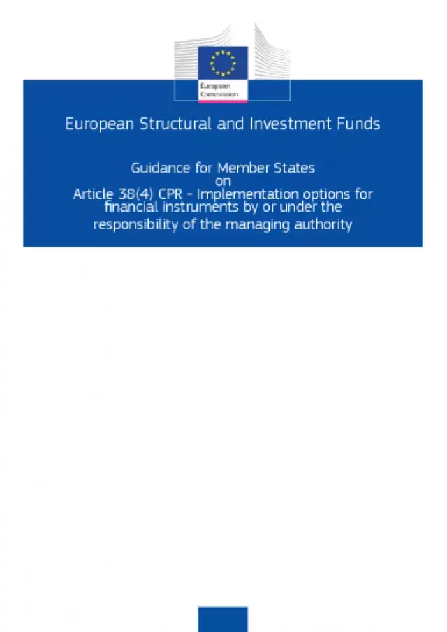 Guidance Note on implementation options for financial instruments by or under the responsibility of the managing authority