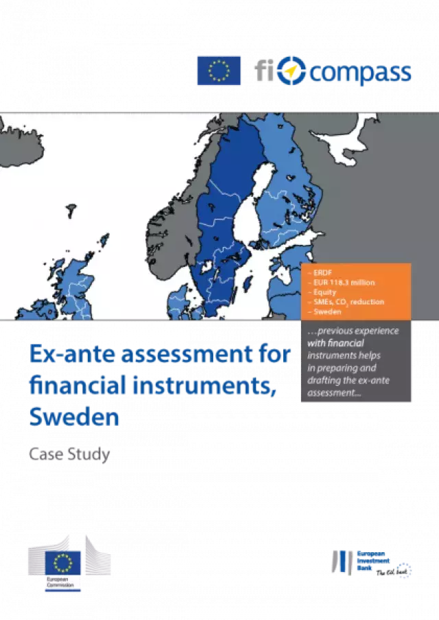 Ex-ante assessment for financial instruments, Sweden