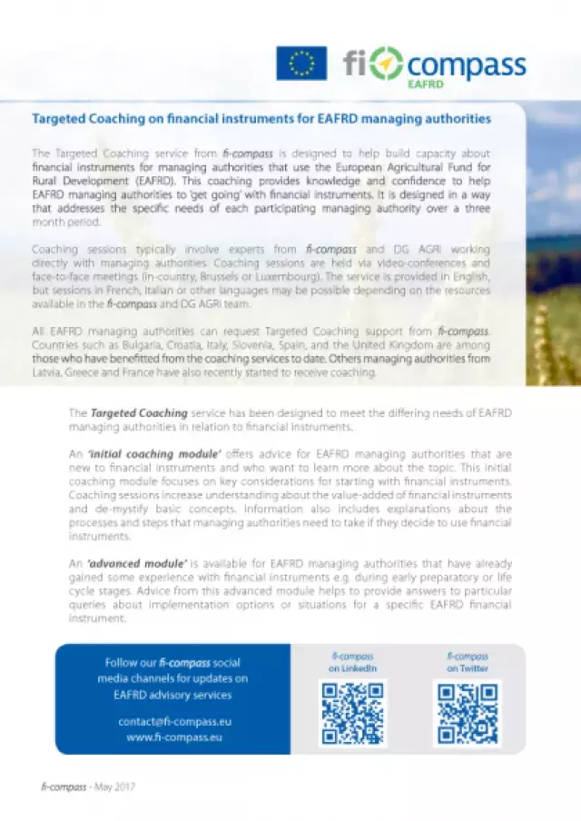 Targeted Coaching on financial instruments for EAFRD managing authorities